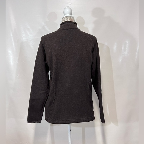 LANDS END Brown mock neck 1/4 zip sweater size 10-12.‎ - Picture 7 of 12